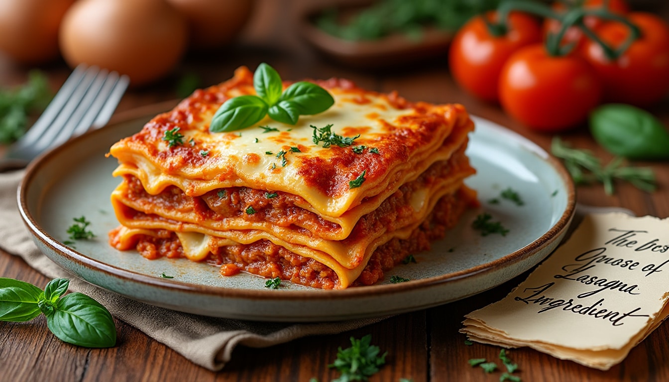 découvrez la meilleure recette de lasagnes jamais révélée ! ce plat réconfortant réserve une surprise avec un ingrédient secret qui transformera vos repas en un véritable festin. ne manquez pas cette occasion d'épater vos invités !