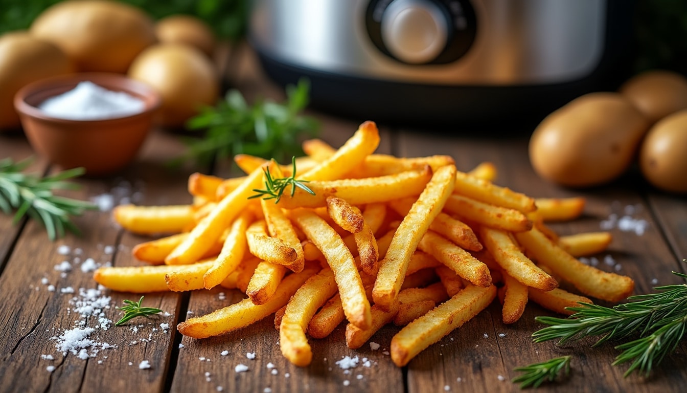 découvrez la recette ultime pour préparer des frites croustillantes à l'air fryer, inratable et savoureuse ! suivez nos étapes simples pour des résultats parfaits à chaque fois, et régalez vos proches avec des frites dorées et légères.