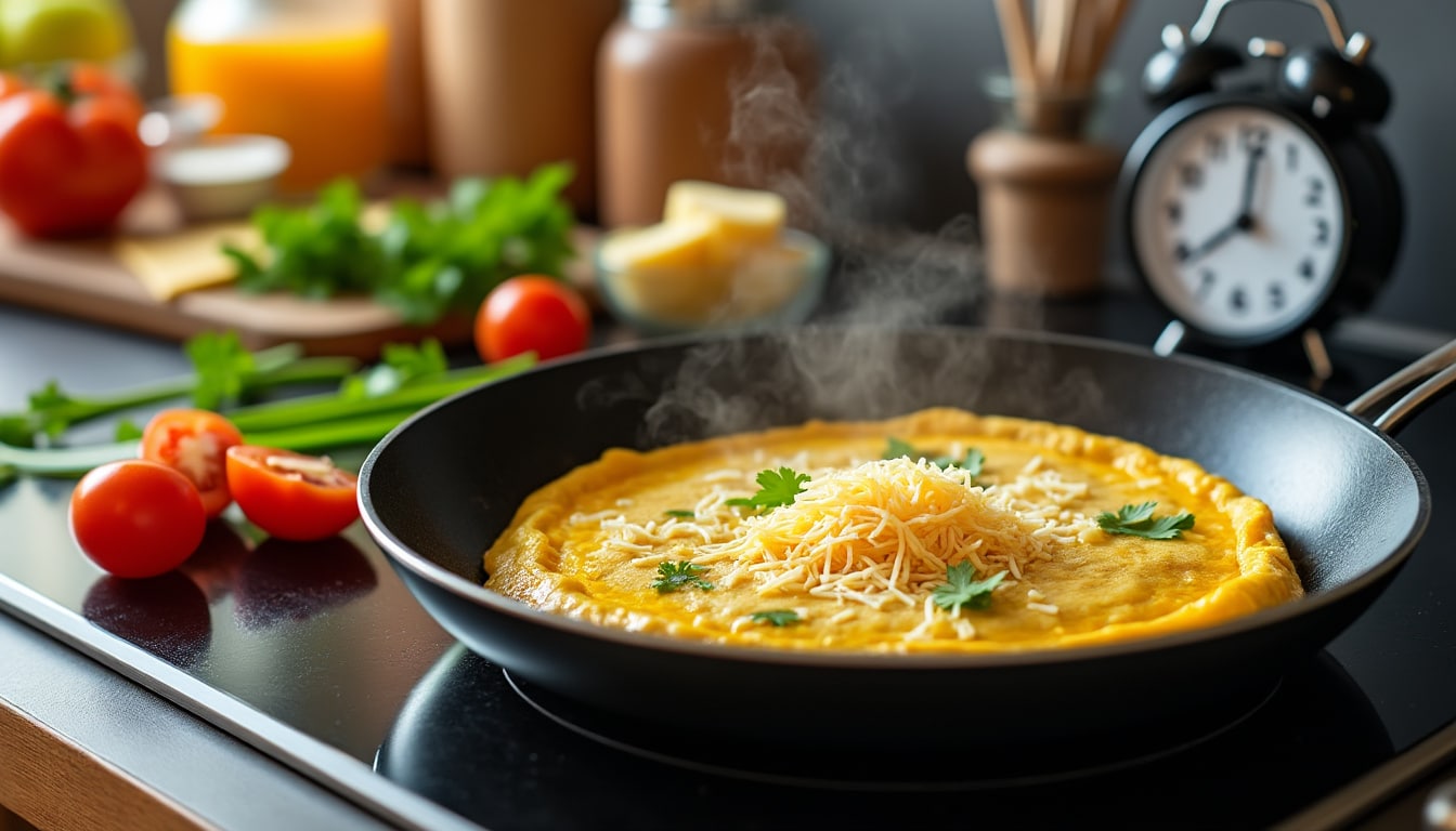 découvrez la recette secrète pour réaliser une omelette parfaite en seulement 5 minutes. suivez nos astuces simples et rapides pour savourer un plat délicieux sans perdre de temps en cuisine.