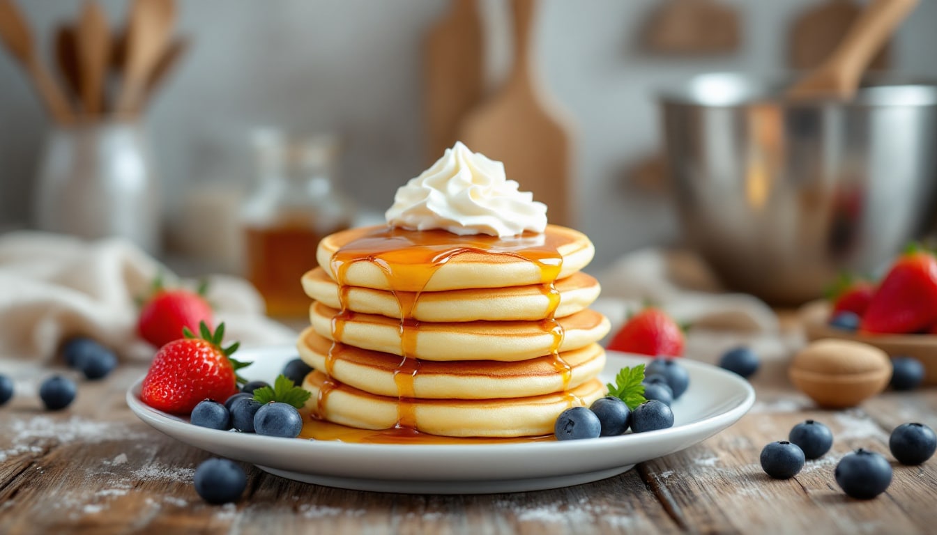 découvrez notre recette incontournable pour préparer des pancakes américains ultra fluffy. suivez nos conseils et astuces pour obtenir des crêpes aérées et délicieuses, idéales pour un brunch parfait ou un petit-déjeuner gourmand.