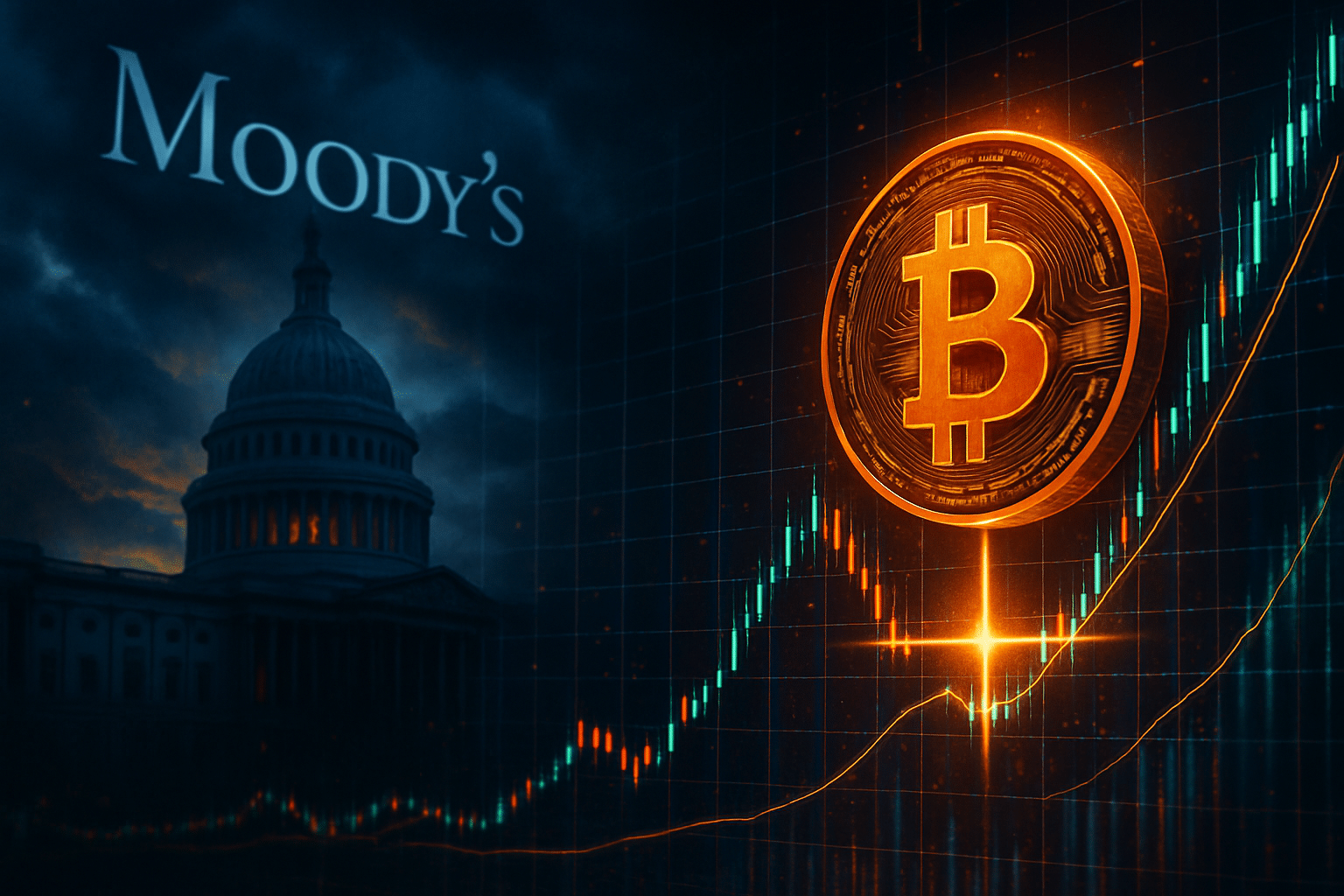 découvrez comment le bitcoin approche d'un croisement doré prometteur, même alors que moody's abaisse la note des états-unis en raison de préoccupations croissantes liées à la dette. analyse des implications pour le marché et des perspectives d'investissement.