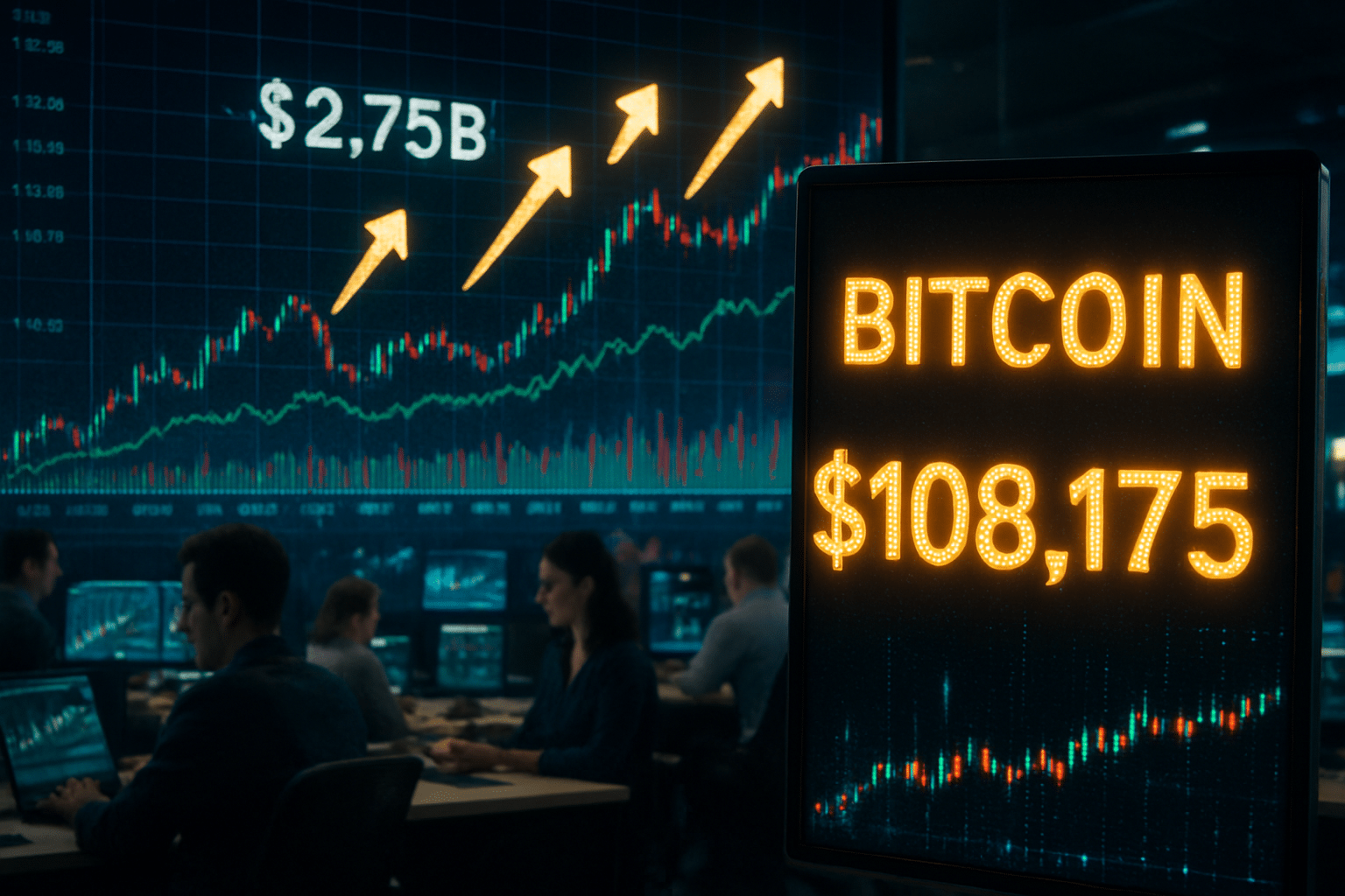 découvrez comment les etfs bitcoin attirent des entrées hebdomadaires de 2,75 milliards de dollars, propulsant le prix du bitcoin au-delà des 108 000 $. analyse des tendances du marché et implications pour les investisseurs.
