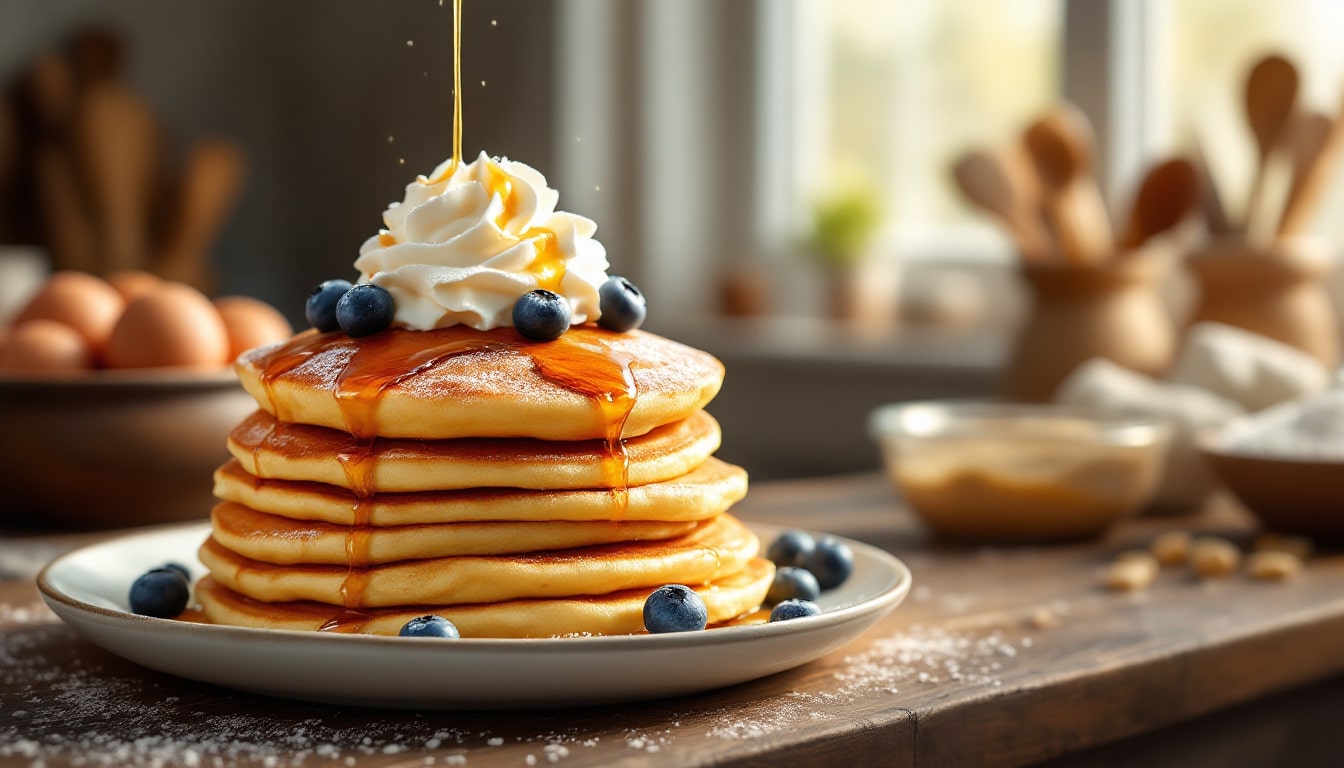 découvrez la recette parfaite pour des pancakes bien gonflés ! apprenez les astuces essentielles pour obtenir une texture légère et aérée à chaque bouchée. idéale pour le brunch ou le petit-déjeuner, cette recette vous fera fondre de plaisir.