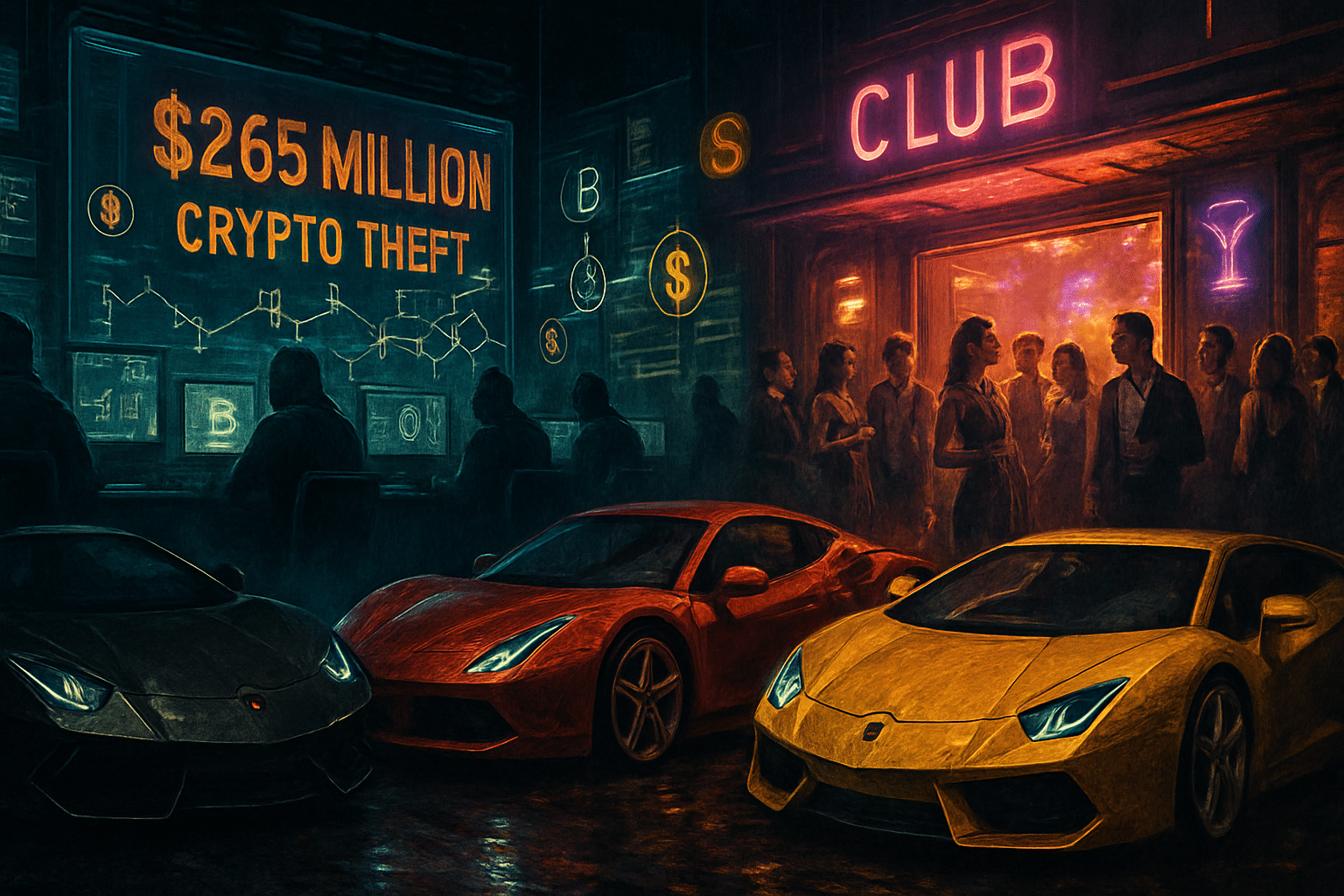 découvrez comment un réseau de vol de crypto-monnaies de 265 millions de dollars a révélé des dépenses extravagantes de 13 millions, notamment dans des voitures de luxe et des soirées en boite de nuit. plongez dans l’univers du crime organisé et des excès liés aux actifs numériques.