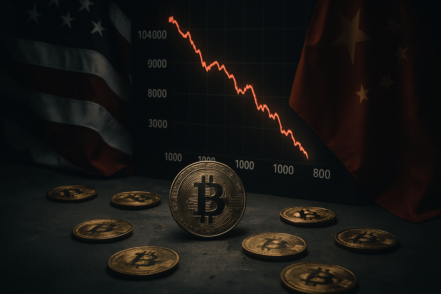 découvrez les impacts des tensions tarifaires entre les états-unis et la chine sur le marché des cryptomonnaies, alors que bitcoin chute sous les 104 000 $. analysez les raisons de cette baisse et ce qu'elle signifie pour l'avenir des actifs numériques.